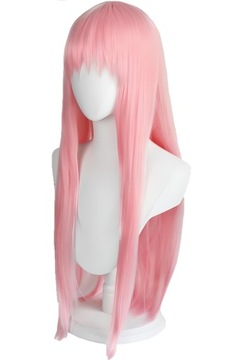 ANIME PERUKA COSPLAY RÓŻOWA RÓŻOWE PROSTE WŁOSY DŁUGIE r. UNIWERSALNY 80cm