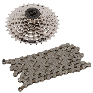 SHIMANO CS-HG41 CN-HG40 Kaseta 8s 11-32 i łańcuch
