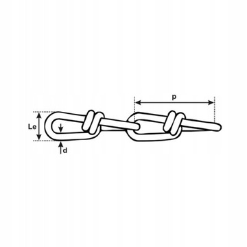 ŁAŃCUCH węzłowy 2.0mm Victor DIN 5686 - 1metr