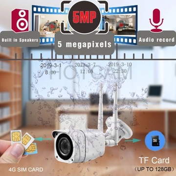 IP-КАМЕРА 3G 4G LTE ВНЕШНЯЯ SIM-карта GSM 5Mpx 5Mp