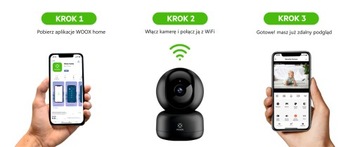Комнатная камера WiFi FULL HD, вращающаяся на 360 градусов, домашняя безопасность Smart WOOX