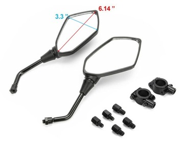 ЗЕРКАЛА ДЛЯ СКУТЕРОВ, МОТОЦИКЛОВ, квадроциклов, ЗАЖИМЫ, РЕДУКЦИИ M8 M10 R/L ОДОБРЕНЫ MORETTI