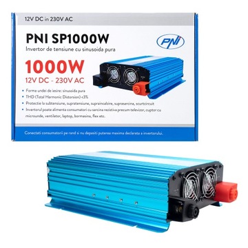 Преобразователь тока напряжения SINUS 1000/2000 Вт 12 В