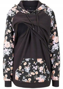 СВИТШОТ ДЛЯ МАТЕРИАЛОВ С ПРИНТОМ, ЧЕРНЫЙ, 32/34