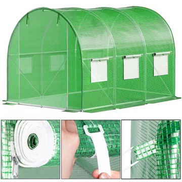 TUNEL FOLIOWY OGRODOWY 300x200x200cm folia UV4 ogrodniczy SZKLARNIA FOLIAK