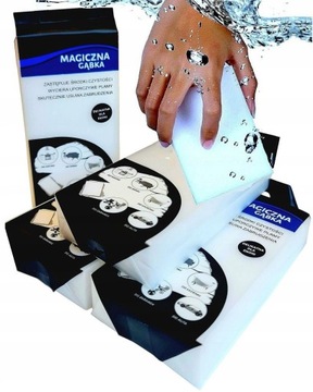 4x MAGICZNA GĄBKA DO CZYSZCZENIA ZESTAW DUŻE GĄBKI