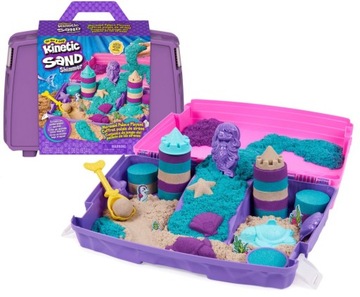 Kinetic Sand Walizka z piaskiem kinetycznym Pałac Syrenki Akcesoria