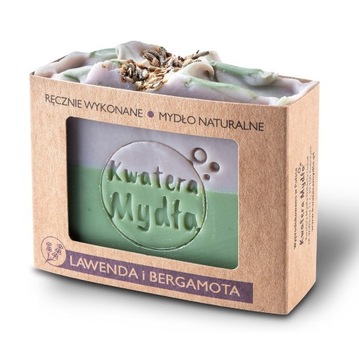 Mydło Naturalne lawendowe bergamotowe 130g olejki