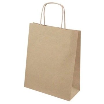 Torba Papierowa 1 sztuka Torebka Brązowa 32x16x39 320x160x390 Brąz EKO