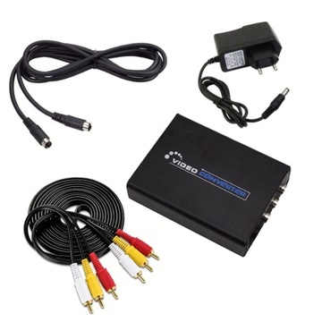 Конвертер HDMI PAL/NTSC в S-VIDEO RCA AV 3x CHINCH SVHS адаптер