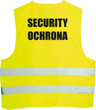 KAMIZELKA ODBLASKOWA z nadrukiem SECURITY OCHRONA