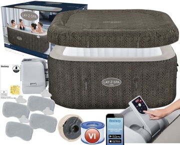 Bestway Lay-Z-Spa Cabo 4-6 os 180x180cm hydromasaż Wi-Fi 60167 APLIKACJA