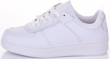 КЛАССИЧЕСКИЕ СПОРТИВНЫЕ ОБУВИ ЖЕНСКИЕ FORCE, БЕЛАЯ КОЖА