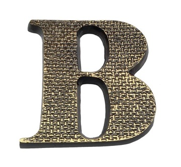 LITERA NA DOM 10 CM ZŁOTA CZERŃ 100 % MOSIĄDZ B