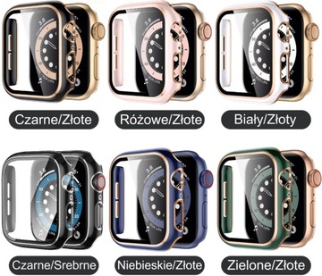 КОРПУС 2в1 + СТЕКЛО ДЛЯ APPLE WATCH 4/5/6/7/8/9/SE 40/41/44/45ММ ЦВЕТА