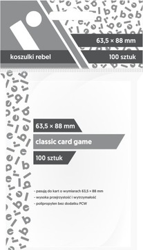 Koszulki na karty Rebel (63,5x88 mm) 
