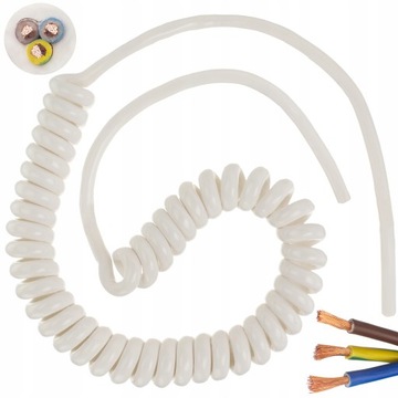 Przewód kabel prądowy spiralny OMY 3x1 1,4m