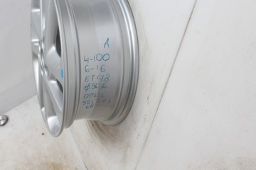 4× DISK HLINÍK OPEL OE KARL 6.0" X 16" 4X100 ET 48