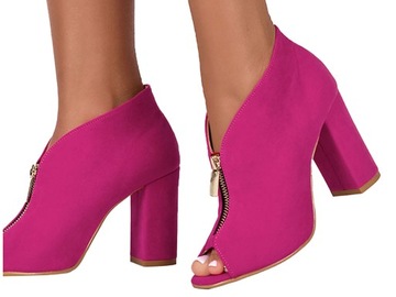 BOTKI WIOSENNE NA SŁUPKU Z OZDOBNYM SUWAKIEM r 40