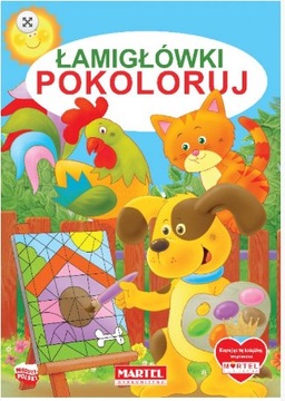 KOLOROWANKA malowanka Łamigłówki -Pokoloruj MAR-45