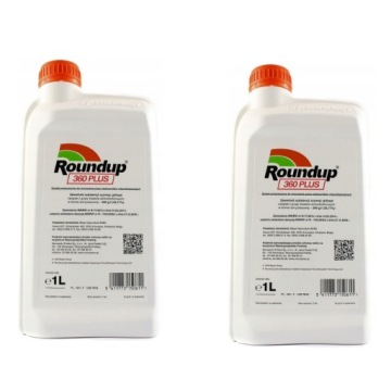 2 SZTUKI ROUNDUP 360 PLUS 1L RANDAP ŚRODEK OPRYSK CHWASTOBÓJCZY