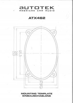 Динамики Autotek ATX462 размером 4x6 дюймов, среднеквадратическая мощность 70 Вт