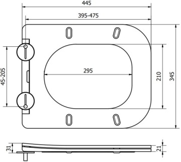 MEXEN TEO МЕДЛЕННО ЗАКРЫВАЮЩАЯСЯ ДОСКА ДЮРОПЛАСТ SLIM СВЕТЛО-ЗЕЛЕНЫЙ МАТ