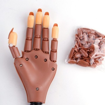 sztuczna ręka do nauki manicure tipsy