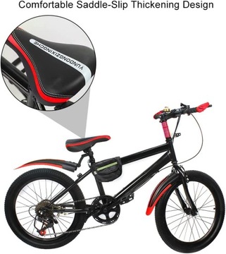 КРАСНЫЙ 20-ДЮЙМОВЫЙ ДЕТСКИЙ ВЕЛОСИПЕД MTB SPORT 7 ПЕРЕДАЧ