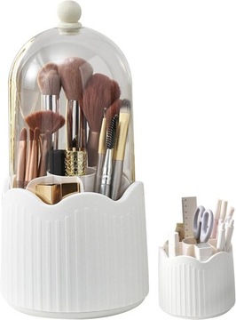 Держатель для кистей с крышкой, пыленепроницаемый, вращающийся на 360 градусов, органайзер.