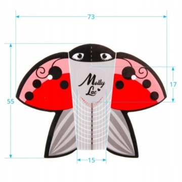 500 ШАБЛОНОВ НОГТЕЙ в форме божьей коровки, биедронка