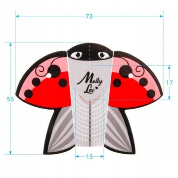 МИНДАЛЬНЫЕ ШАБЛОНЫ Формы для ногтей божья коровка 100 шт.