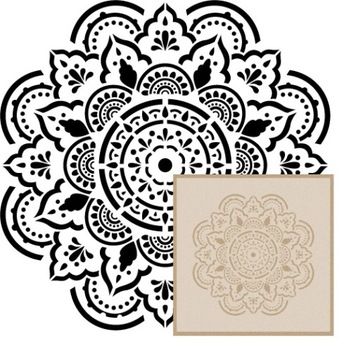 SZABLON MALARSKI WIELOKROTNY MANDALA 9|55cm x 55cm
