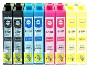 Tusze zamienniki T1281-T1284 do Epson 8 szt