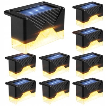 LAMPKI SOLARNE OGRODOWE LED NA TARAS SCHODY 8 SZT