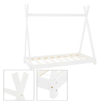 Кровать Типи с рейками 80х160 см White Wood ML