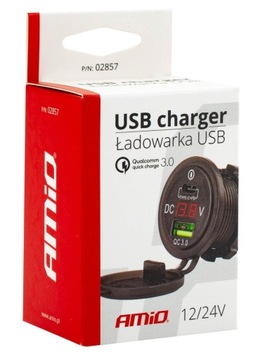 Водонепроницаемый тестер напряжения зарядного устройства USB +C 12/24
