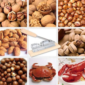 DZIADEK DO ORZECHÓW STALOWY NA PODSTAWCE ANTYPOŚLIZGOWEJ MOCNY REGULOWANY