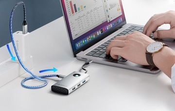 АДАПТЕР ORICO LIGHT HUB USB-C 3.0 5 В 1 3X USB-A HDMI 4K USB-C PD 100 Вт