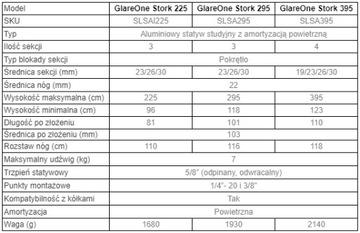 Штатив GlareOne Stork 395 Studio 123-395см