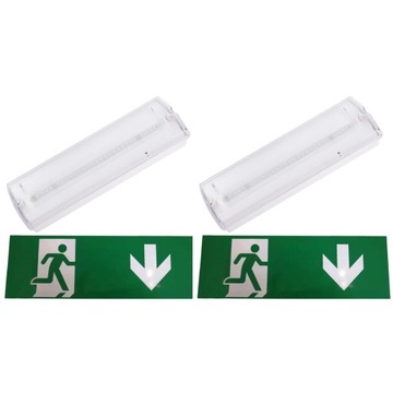 2x Oprawa awaryjna ewakuacyjna LED EXIT na dół