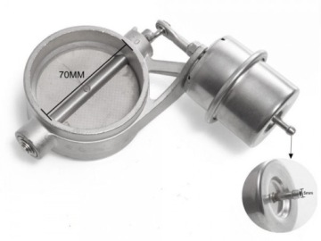 Пневматическая выпускная дроссельная заслонка 70 мм с закрытым бустом