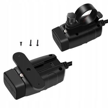 Сильное мотоциклетное зарядное устройство Водонепроницаемое вольтметер USB QC3.0+PD54W RED