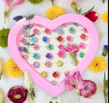 ЮВЕЛИРНЫЕ КОЛЬЦА ДЛЯ ДЕВОЧЕК набор 36 шт.