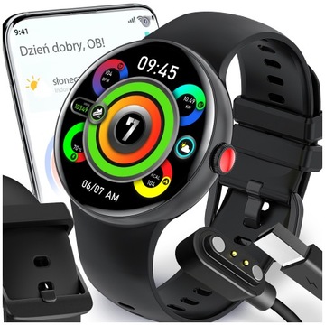 SMARTWATCH DAMSKI ZEGAREK SPORTOWY POLSKIE MENU ROZMOWY AMOLED SMART WATCH