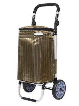 Wózek na zakupy plażę aluminiowy z regulowaną rączką 50l koła z łożyskiem