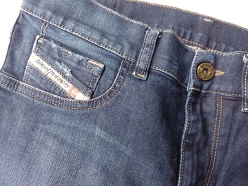spodnie jeans damskie DIESEL 27/30 LIVIER super slim jegging granatowe