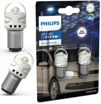 Żarówki LED PHILIPS Ultinon Pro3100 P21/5W 6000k