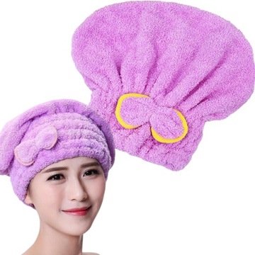 TURBAN Z MIKROFIBRY CZEPEK RĘCZNIK DO SUSZENIA WŁOSÓW GŁOWY