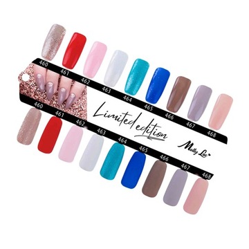 MOLLYLAC Гибридный лак для ногтей 10 г Интенсивный красный № 461